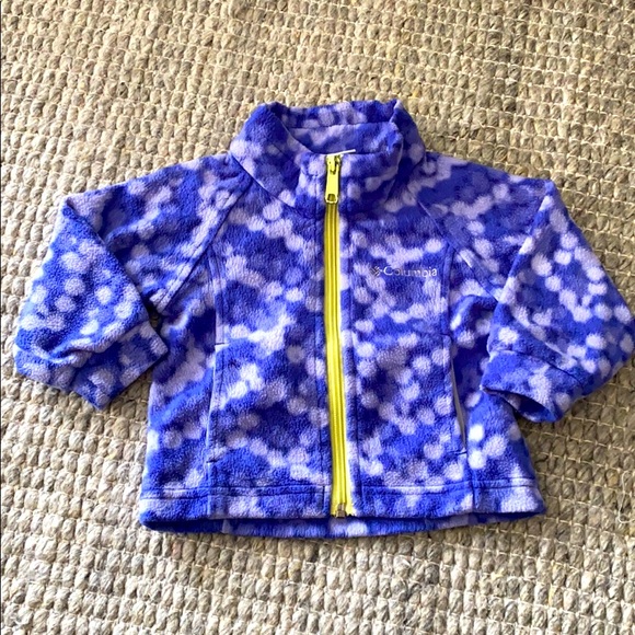 COLUMBIA Baby Girl Zip Fleece Jacket Sz: 12 mo